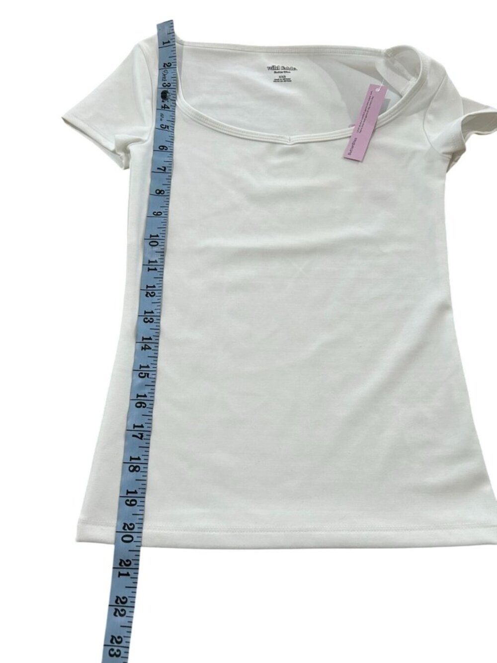 NWT Wild Fable ButterBliss White Scoop Neck Short Sleeve Top XXS